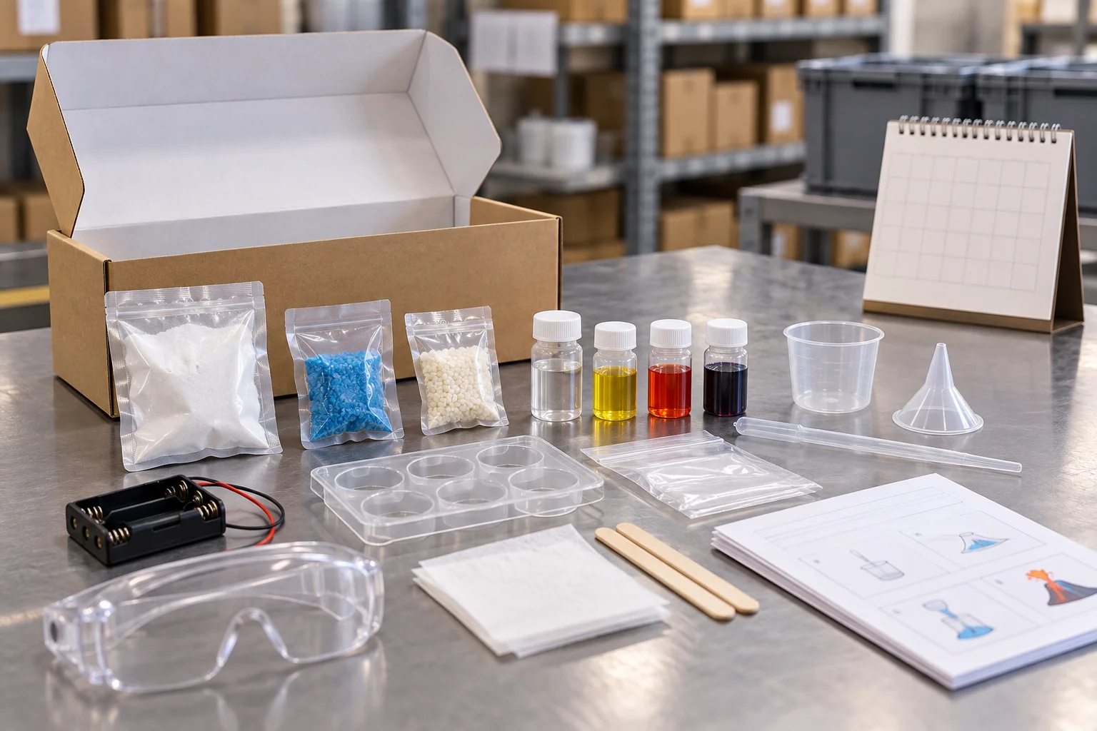Science kit packaging and consumables for shelf-life planning